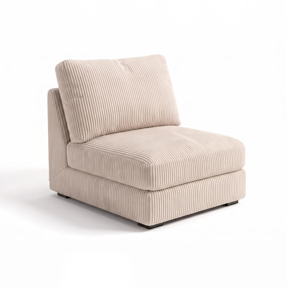 Bench - Mini Minky Cream Modular - studio photo on white #vera_main