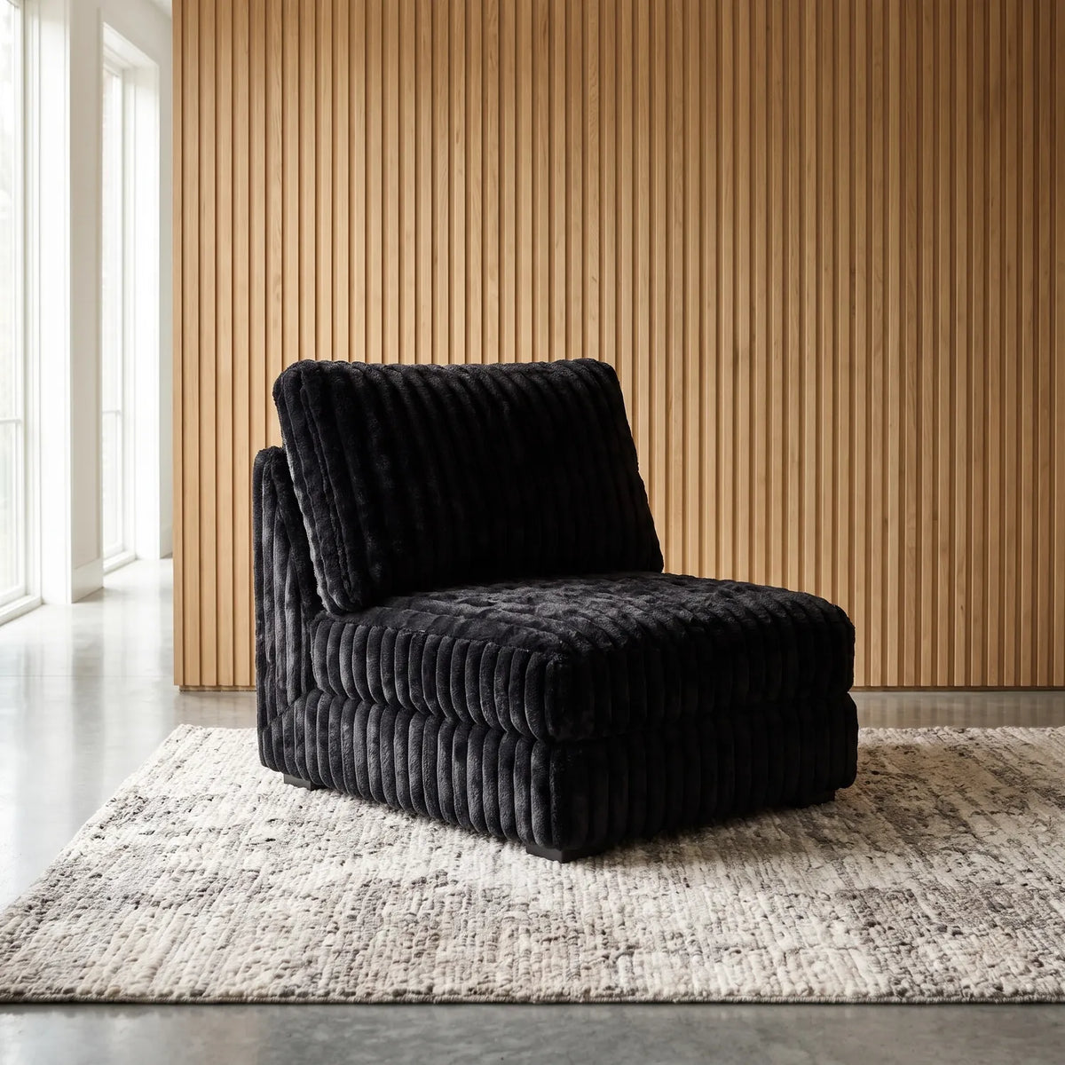 Bench - Minky Black Modular - hero