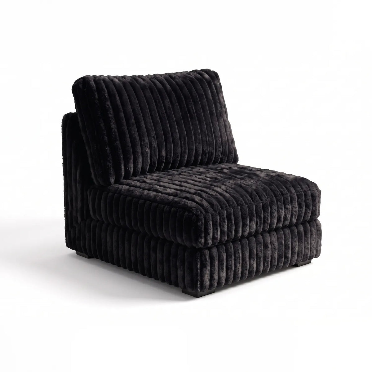 Bench - Minky Black Modular - studio photo on white #vera_main