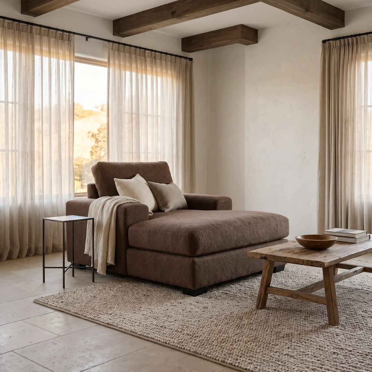 Chaise Lounger - Cuddle Chocolate - hero