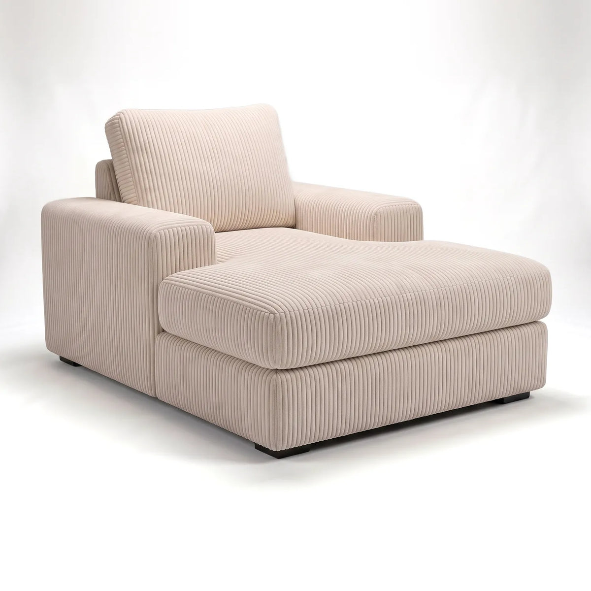 Chaise Lounger - Mini Minky Cream - studio photo on white #vera_main