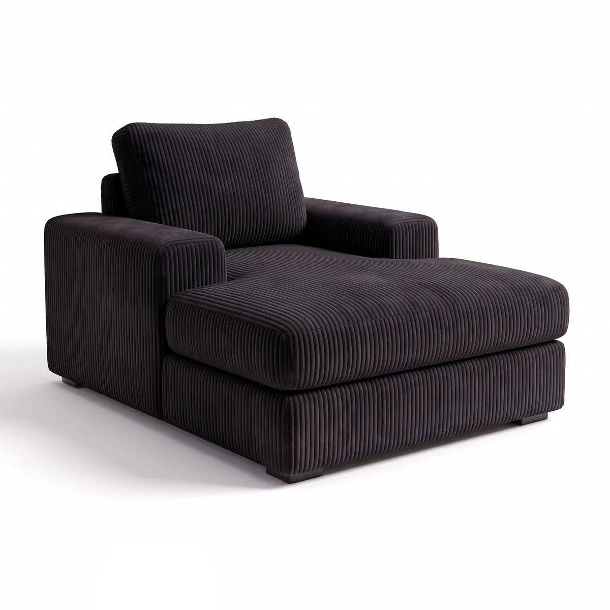 Chaise Lounger - Mini Minky Onyx - studio photo on white #vera_main