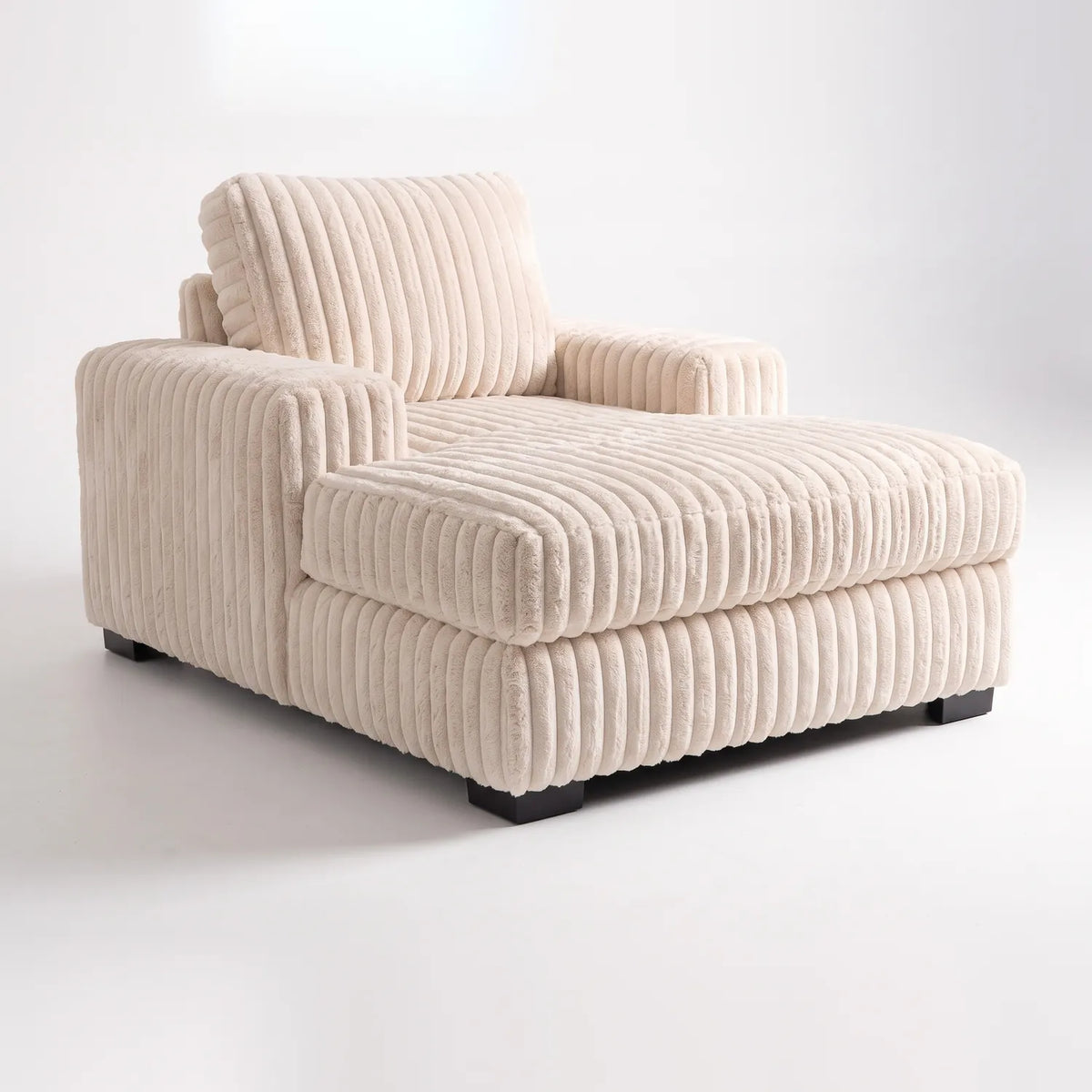 Chaise Lounger - Minky Cream - studio photo on white #vera_main
