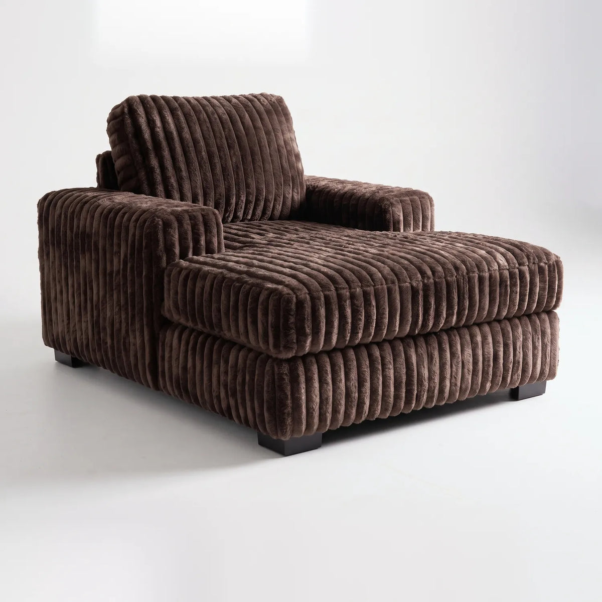 Chaise Lounger - Minky Mocha - studio photo on white #vera_main