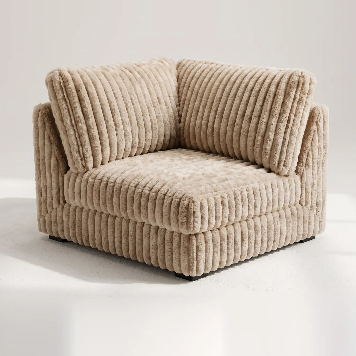 Corner - Minky Sand Modular - studio photo on white #vera_main