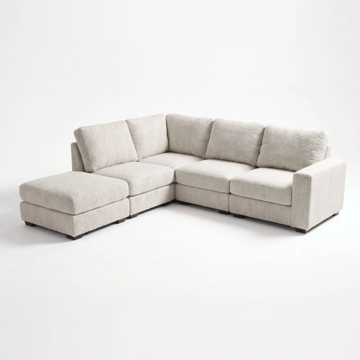 Five-Piece Infinity Sectional - Cuddle Bone Modular - studio photo on white #Orientation_Left-Hand Facing