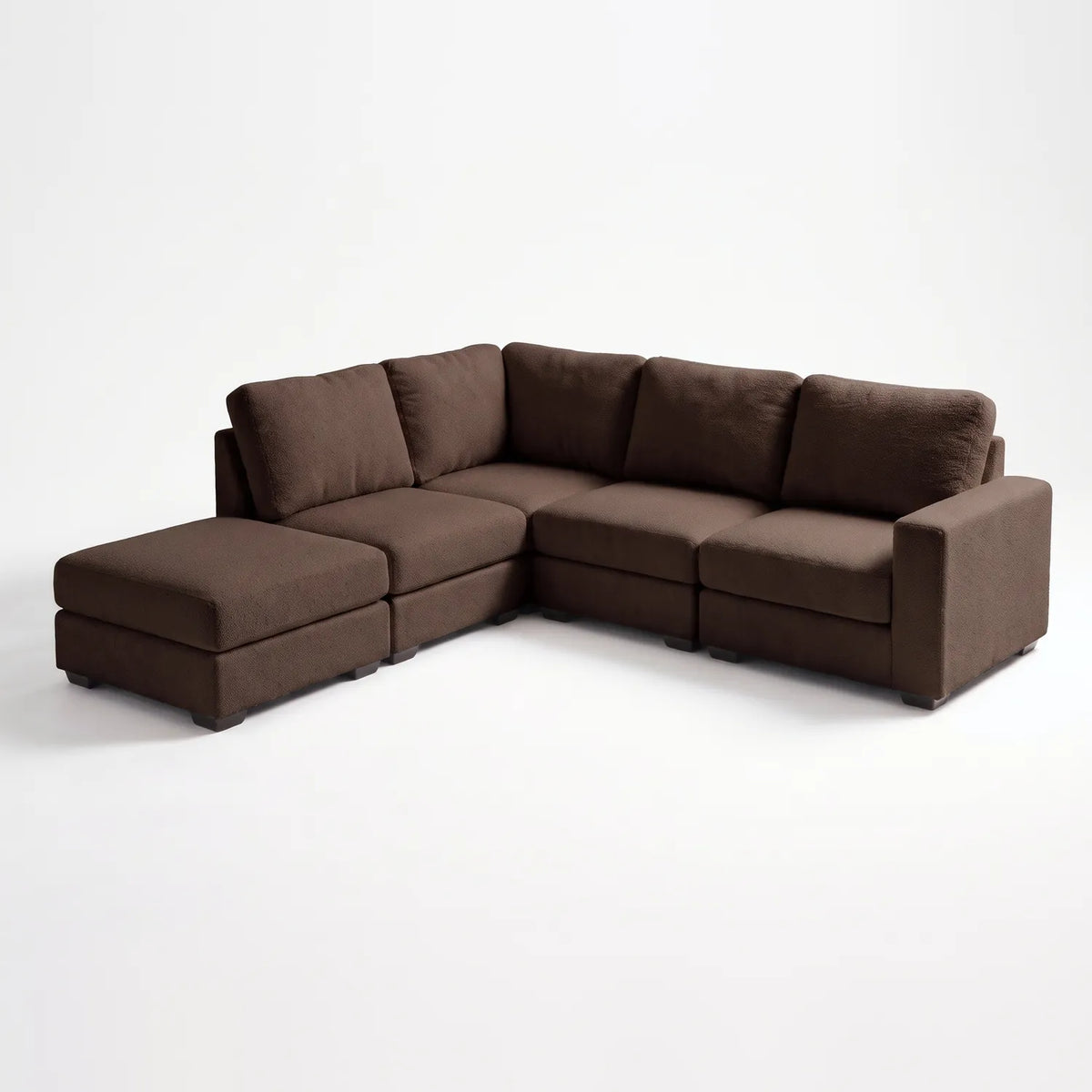 Five-Piece Infinity Sectional - Cuddle Umber Modular - studio photo on white #Orientation_Left-Hand Facing