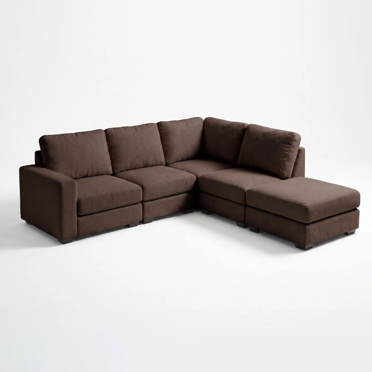 Five-Piece Infinity Sectional - Cuddle Umber Modular - studio photo on white #Orientation_Right-Hand Facing #vera_main