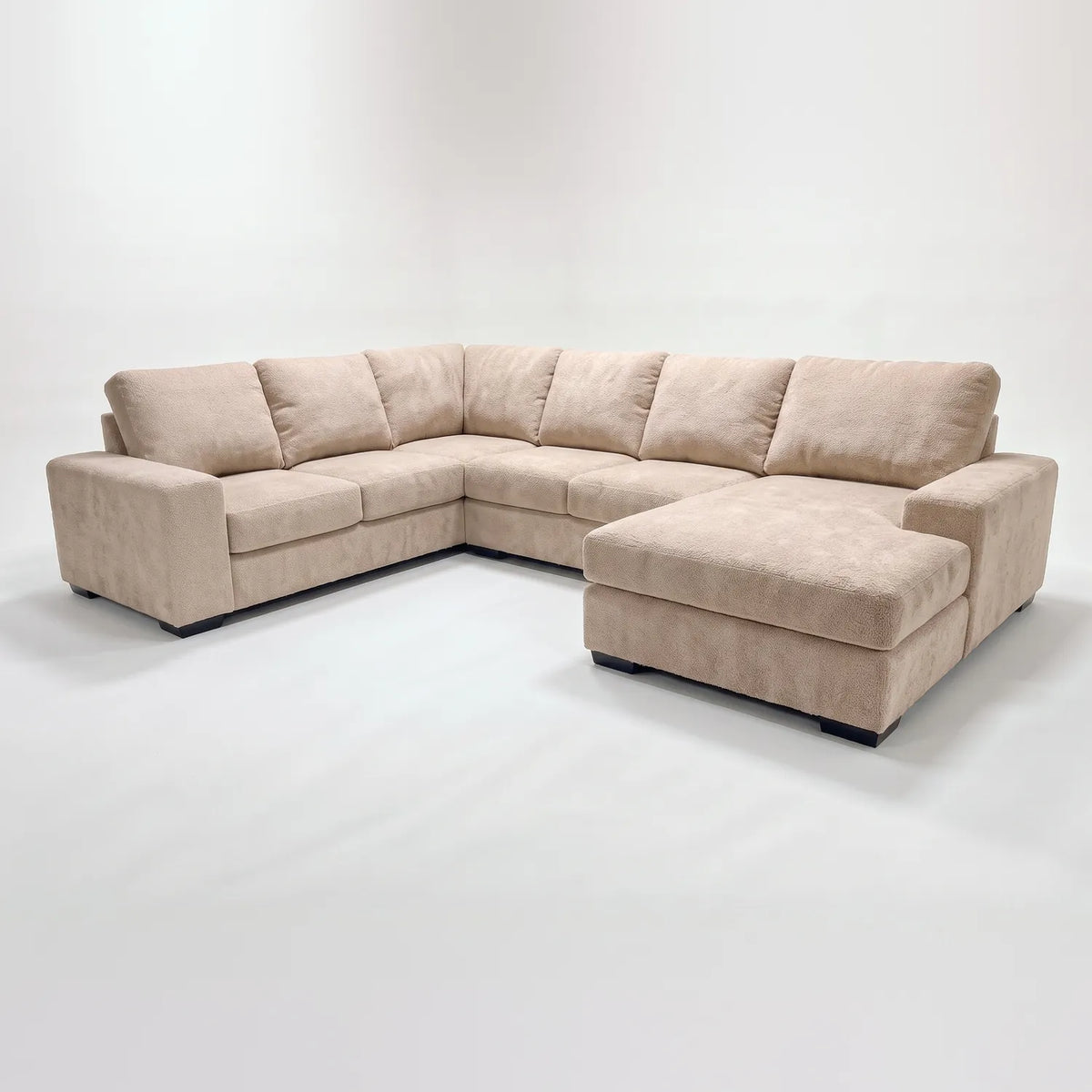 Four-Piece Chaise Sectional - Cuddle Natural - studio photo on white #Orientation_Right-Hand Facing #vera_main