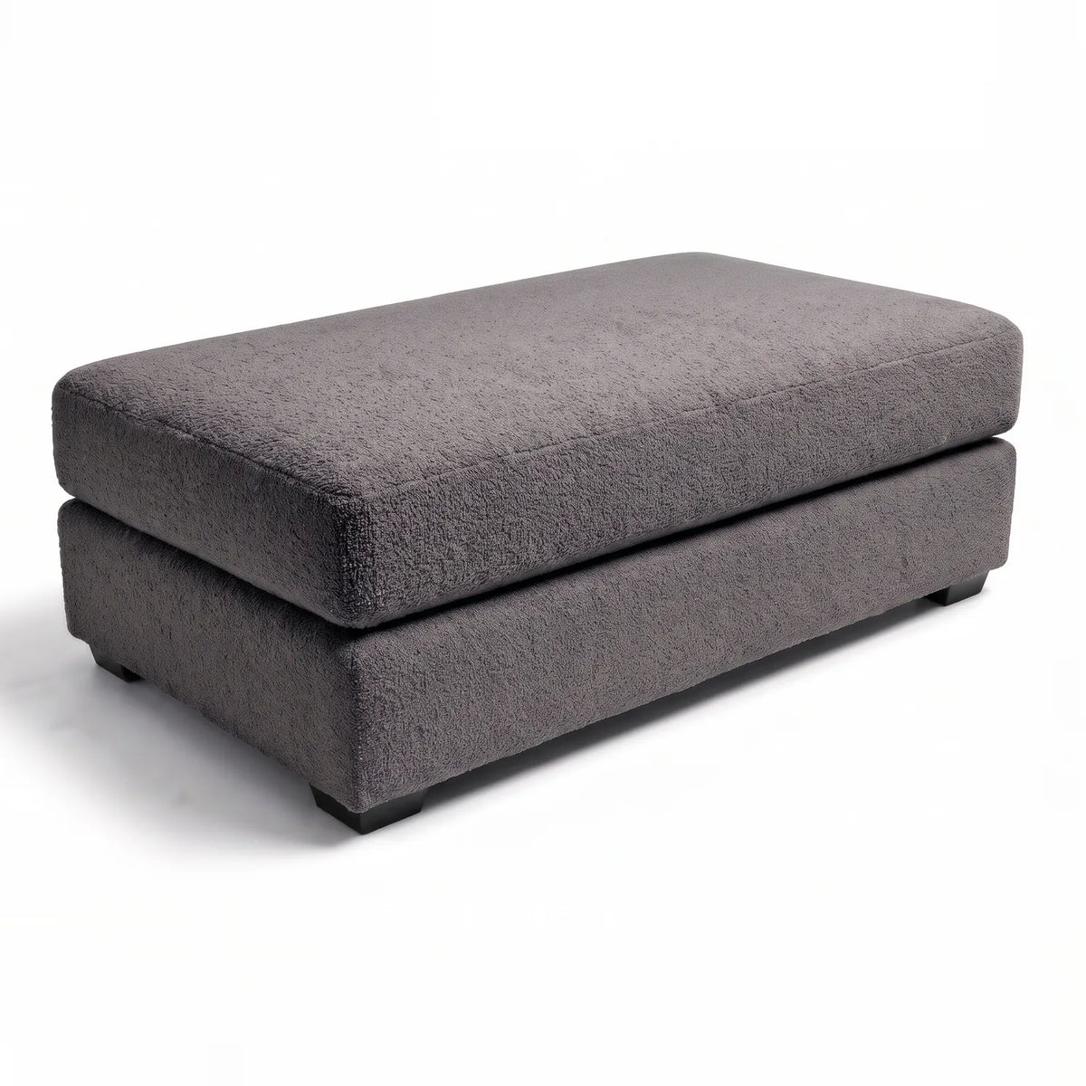 Long Ottoman - Cuddle Charcoal - studio photo on white #vera_main