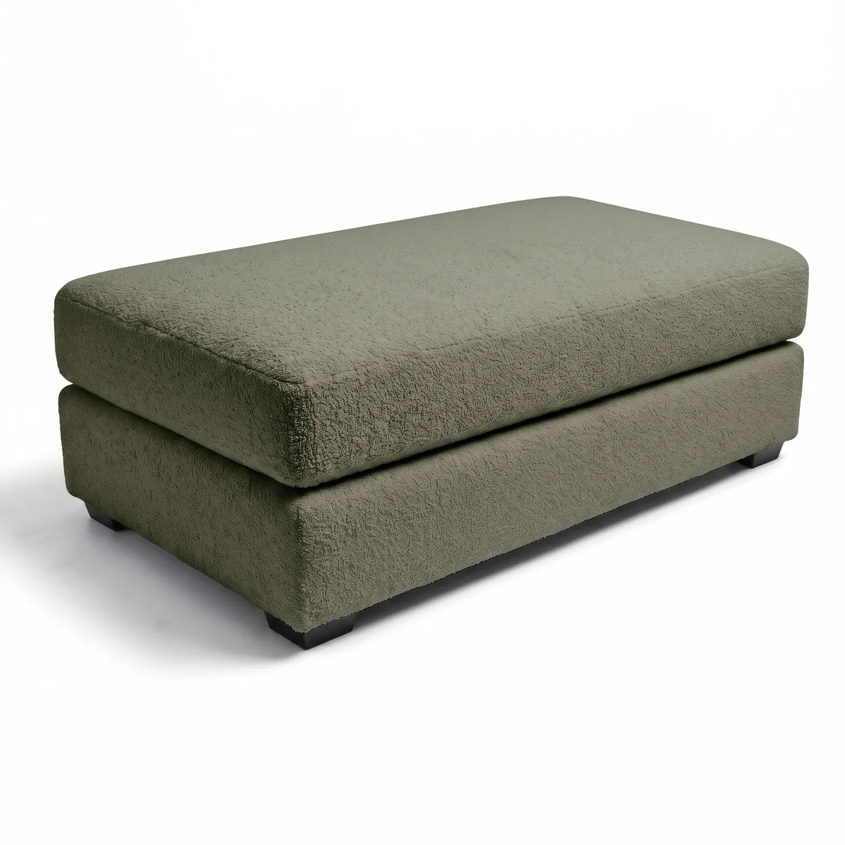 Long Ottoman - Cuddle Moss - studio photo on white #vera_main