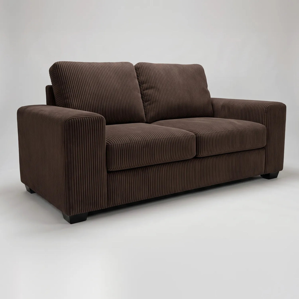 Loveseat - Mini Minky Chocolate - studio photo on white #vera_main