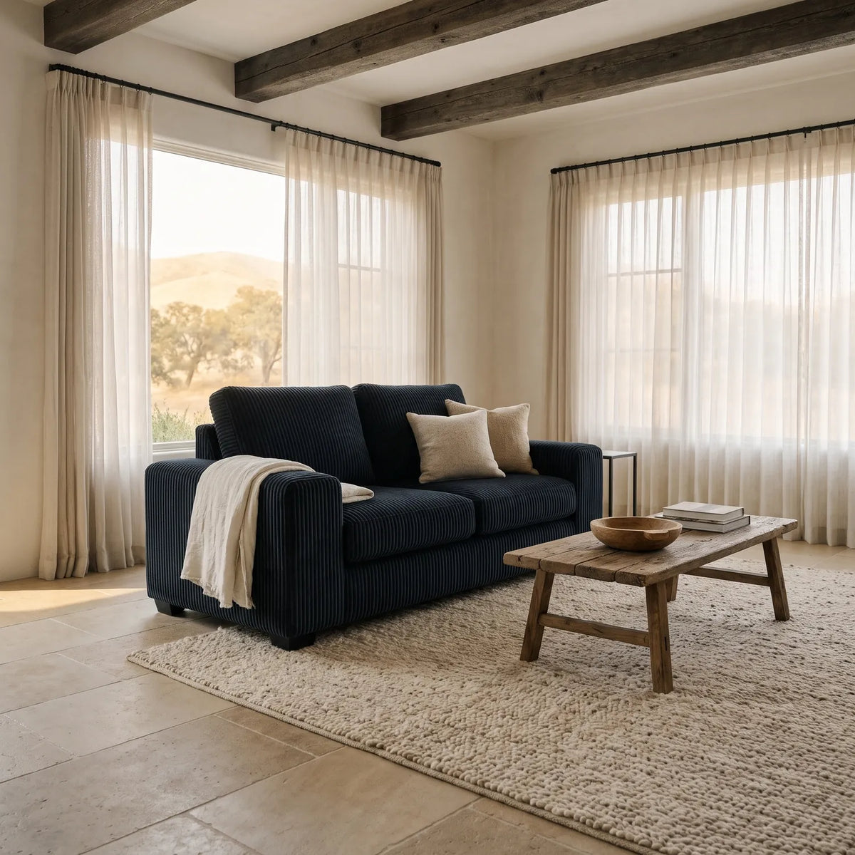 Loveseat - Mini Minky Midnight - hero