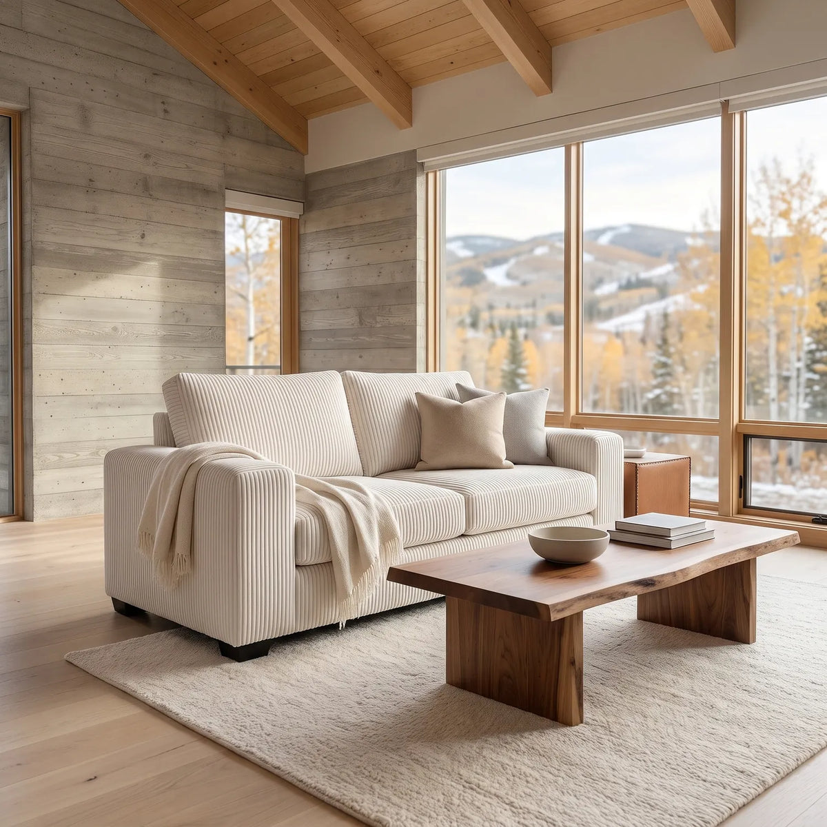 Loveseat - Mini Minky White - hero