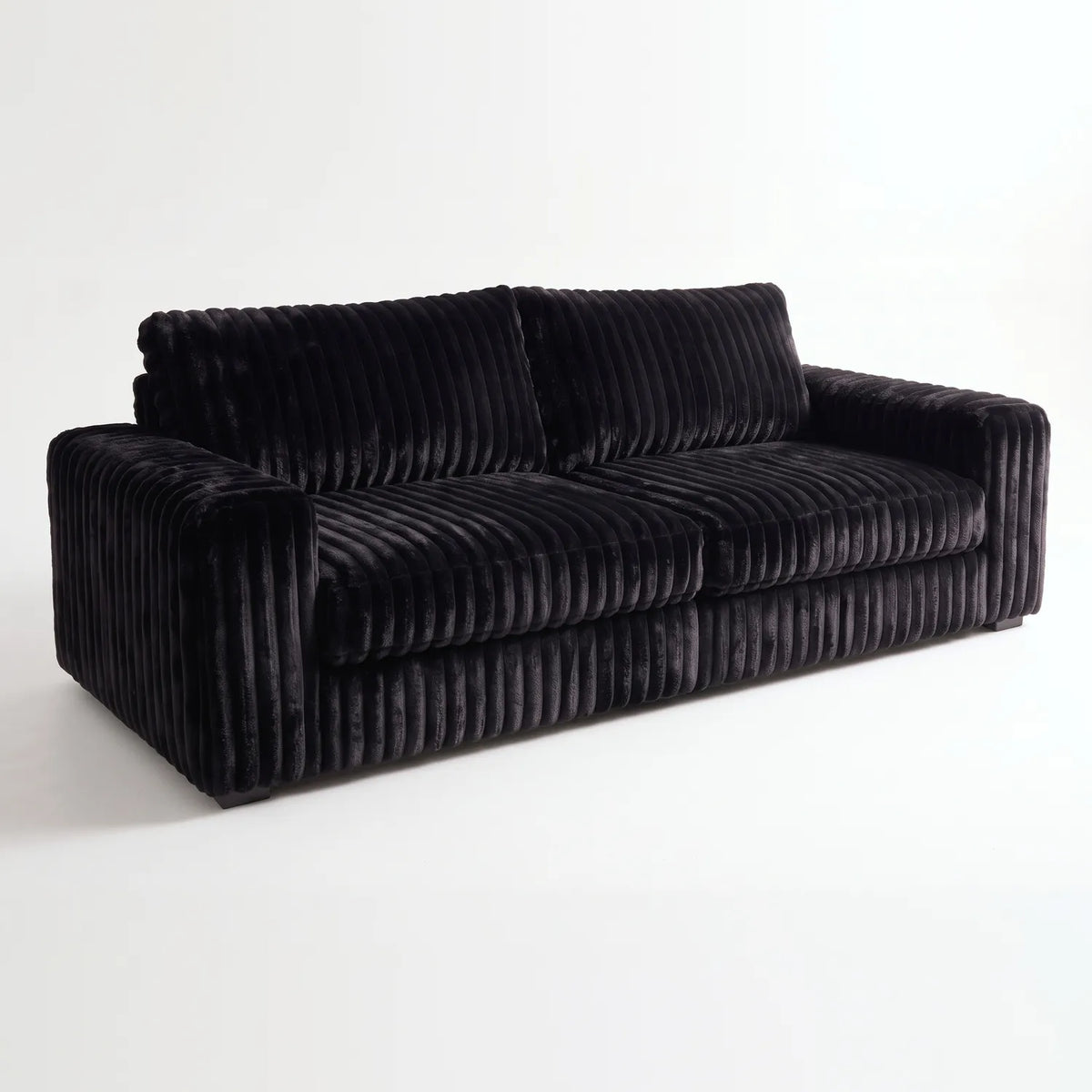 Loveseat - Minky Black - studio photo on white #vera_main