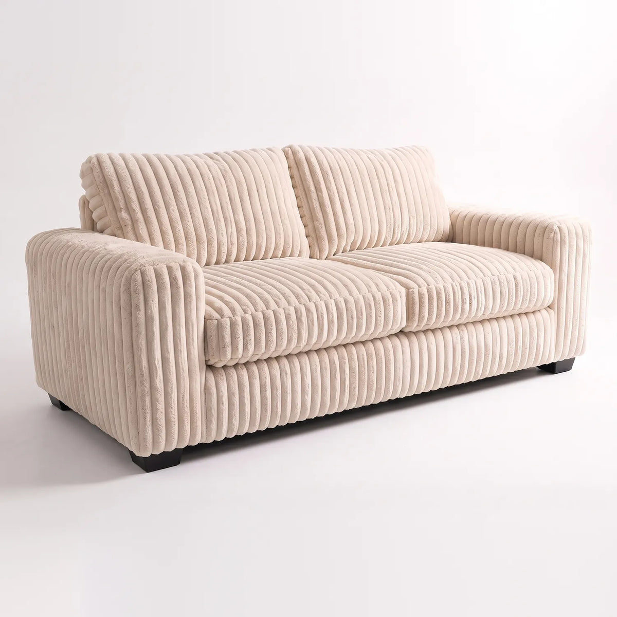 Loveseat - Minky Cream - studio photo on white #vera_main
