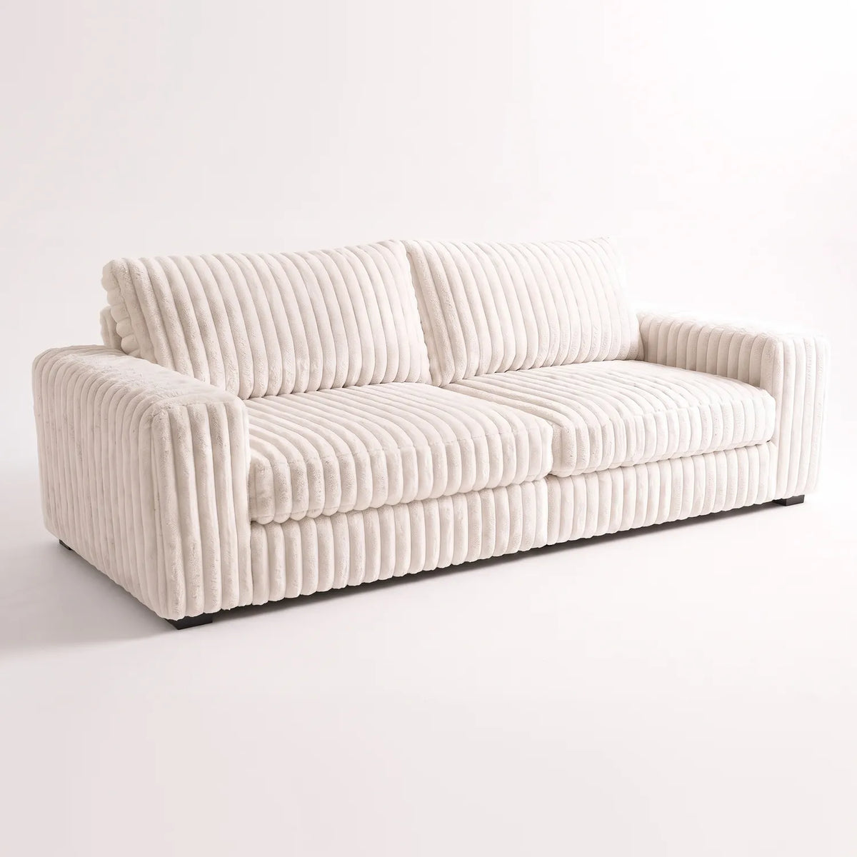 Loveseat - Minky White - studio photo on white #vera_main