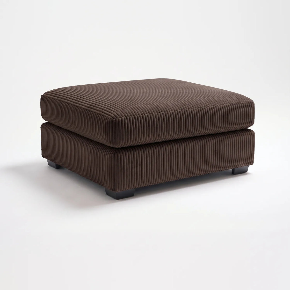 Ottoman - Mini Minky Chocolate Modular - studio photo on white #Size_31" × 38" #vera_main