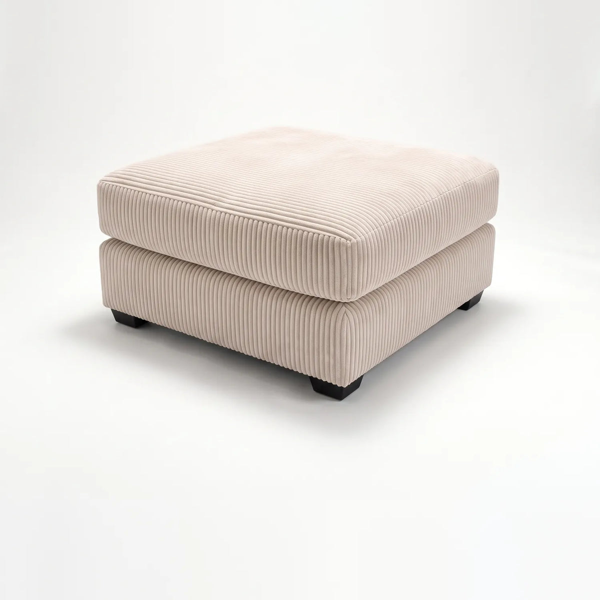 Ottoman - Mini Minky Cream Modular - studio photo on white #Size_31" × 31"