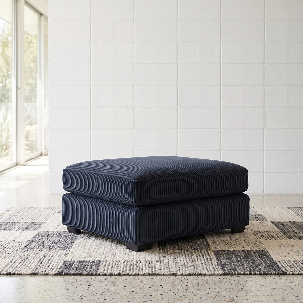 Ottoman - Mini Minky Midnight Modular - hero #Size_31" × 38"