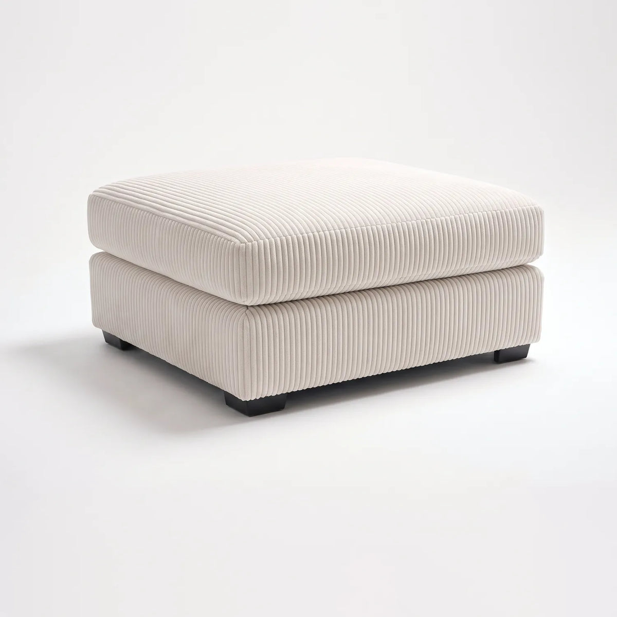 Ottoman - Mini Minky White Modular - studio photo on white #Size_31" × 38" #vera_main