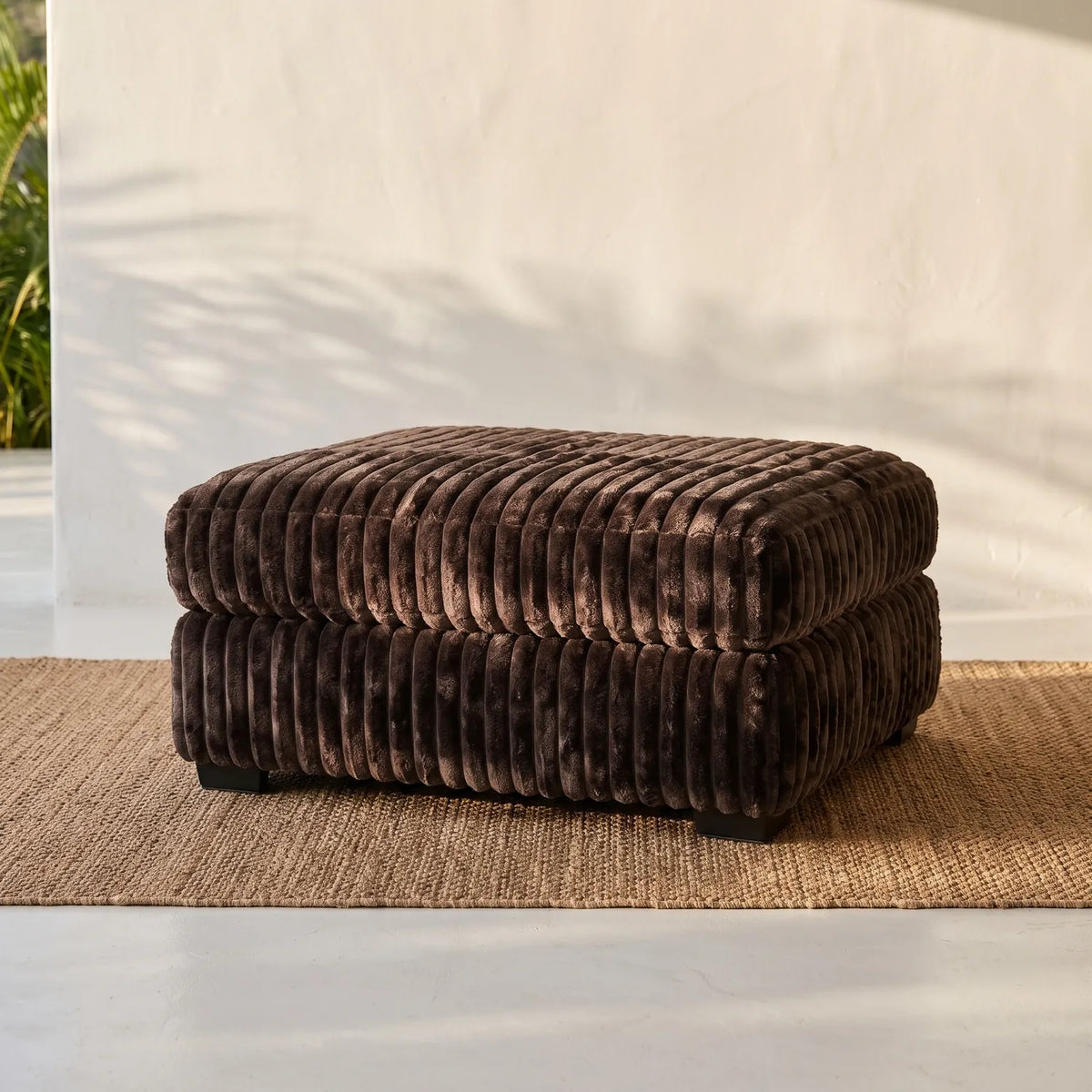 Ottoman - Minky Mocha Modular - hero #Size_31" × 38"