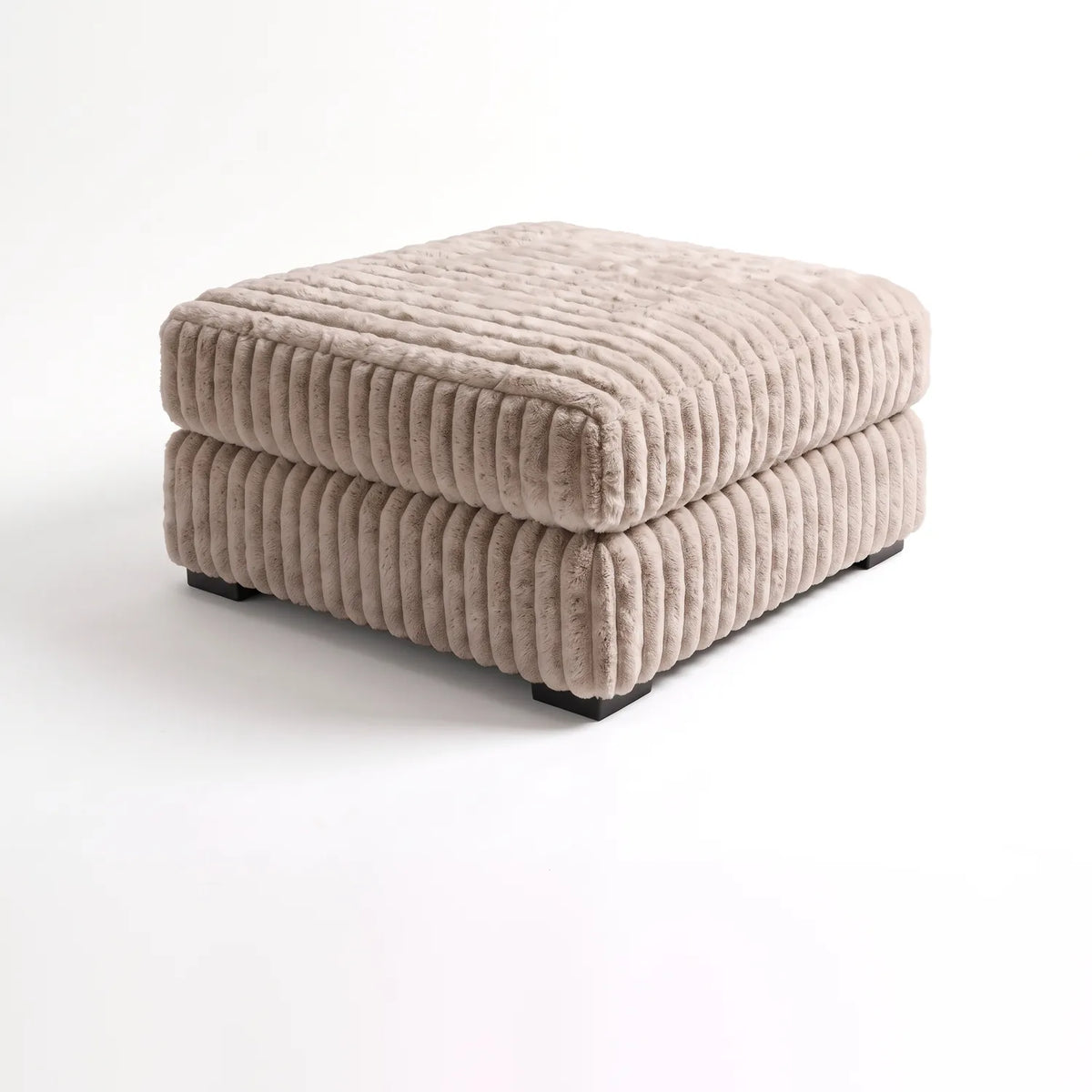 Ottoman - Minky Toast Modular - studio photo on white #Size_31" × 31"