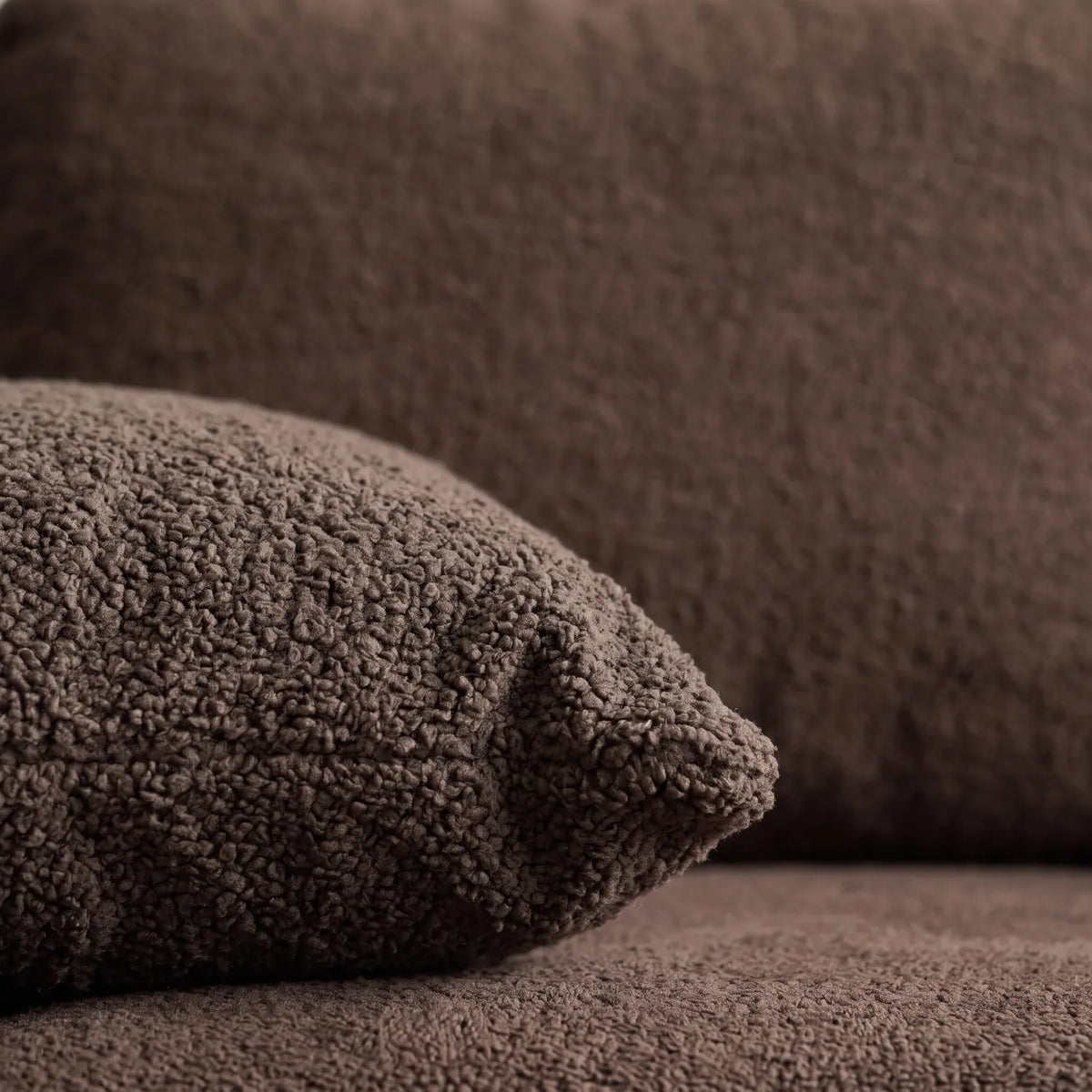 Two-Piece Chaise Sectional - Cuddle Umber Oversized - pillow closeup #vera_cushion