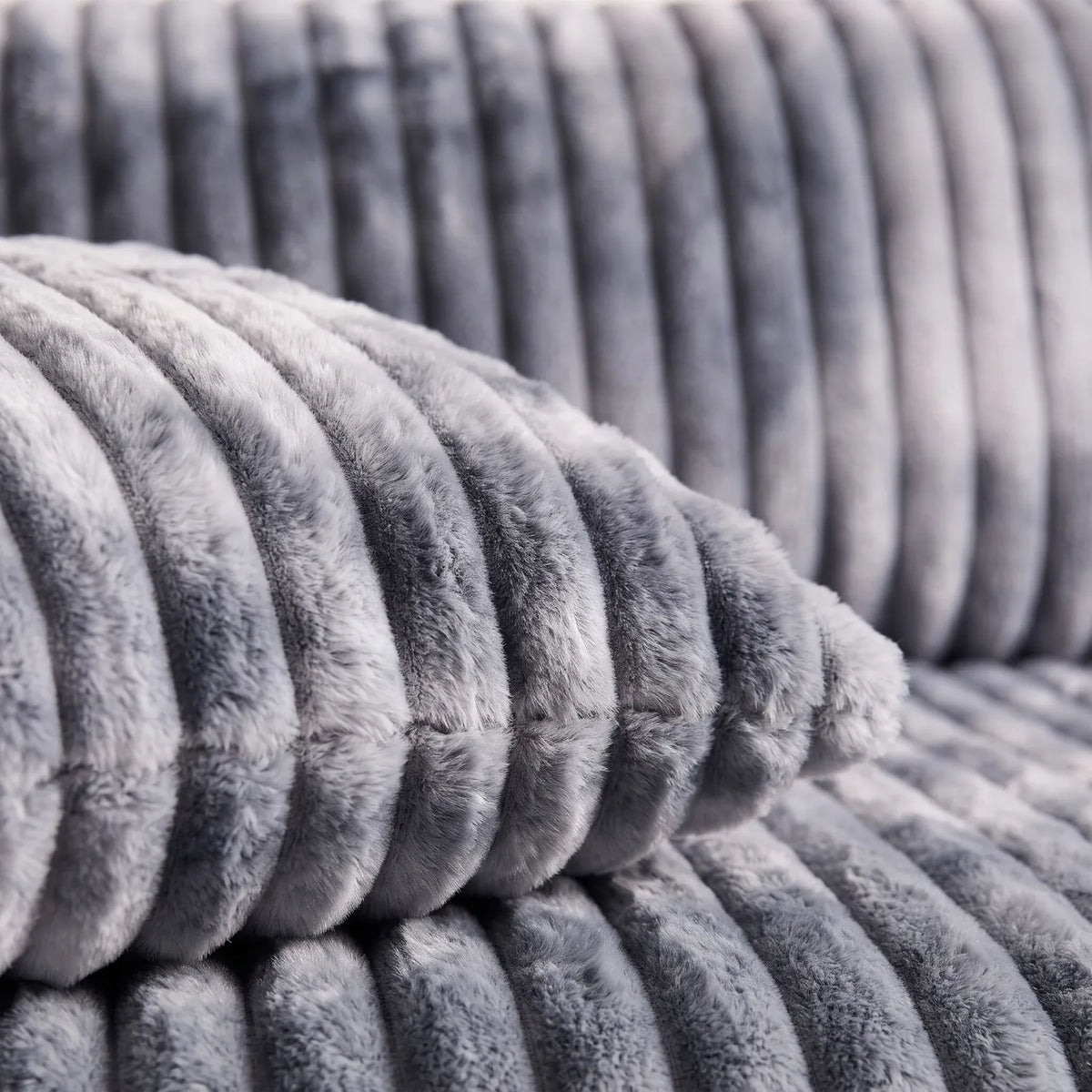 Bench - Minky Charcoal Modular - pillow closeup #vera_cushion