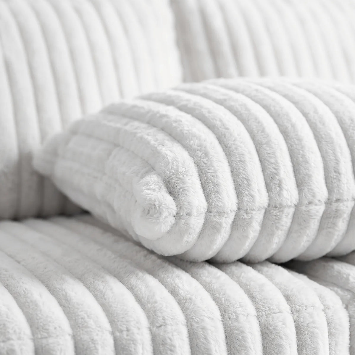 Throw Pillow - Minky White - pillow closeup #vera_cushion