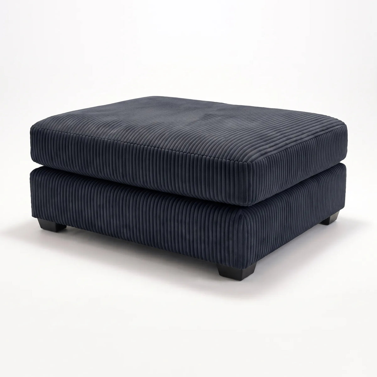 Rectangle Ottoman - Mini Minky Midnight Oversized - studio photo on white #vera_main