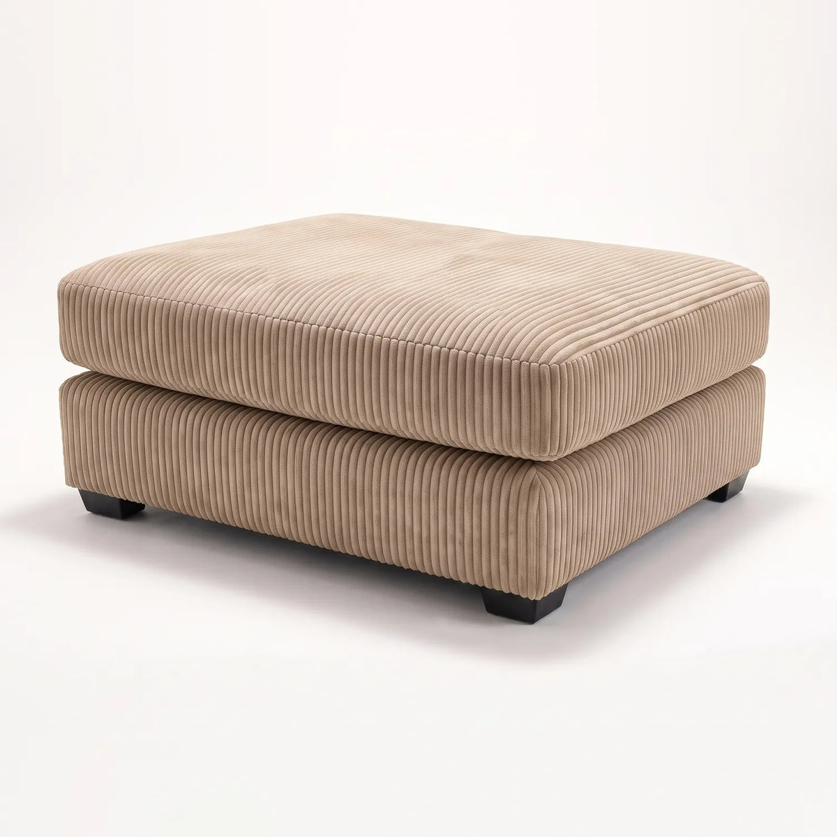 Rectangle Ottoman - Mini Minky Toast Oversized - studio photo on white #vera_main