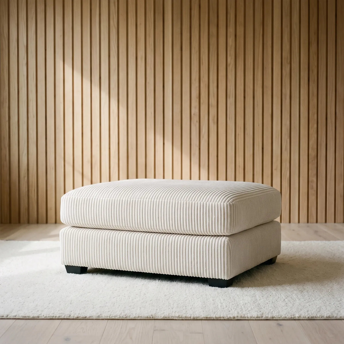 Rectangle Ottoman - Mini Minky White Oversized - hero