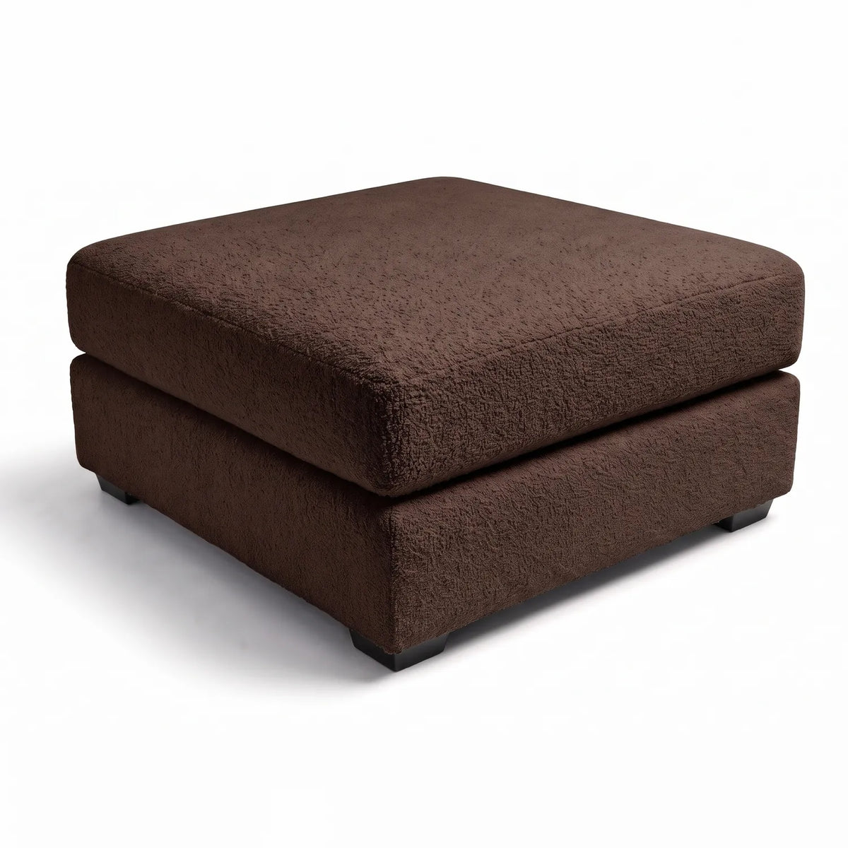 Square Ottoman - Cuddle Umber - studio photo on white #vera_main