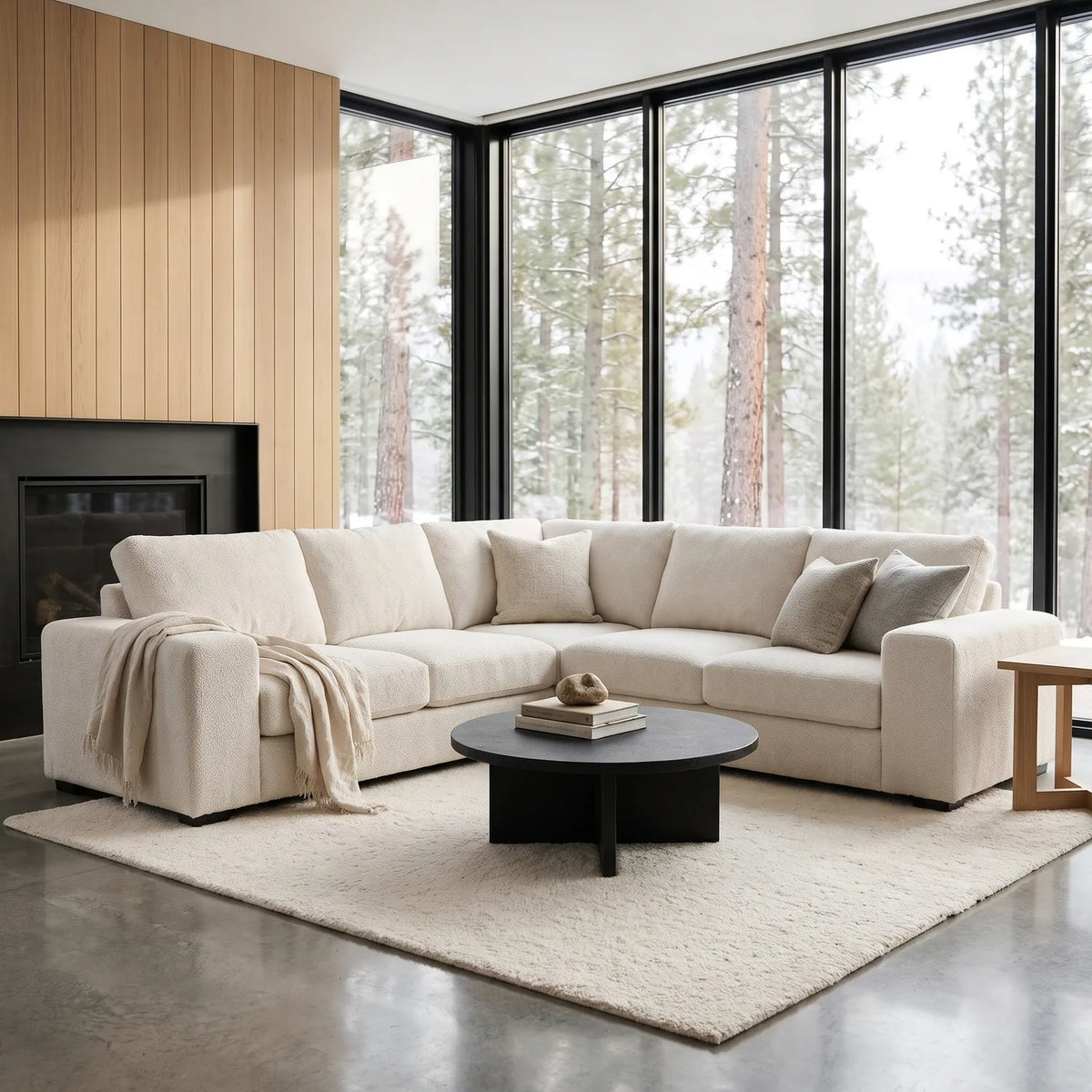Three-Piece L-Shaped Sectional - Cuddle Bone - hero