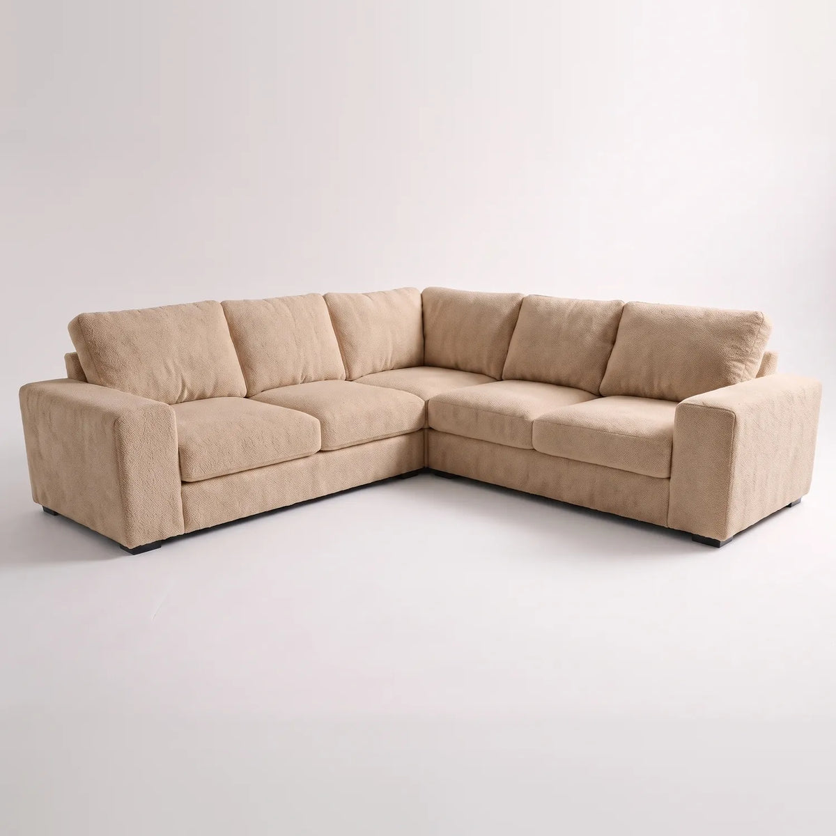Three-Piece L-Shaped Sectional - Cuddle Natural - studio photo on white #vera_main