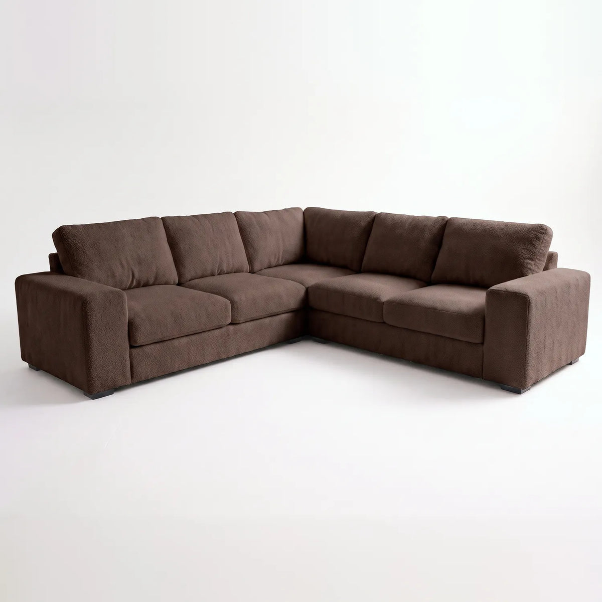 Three-Piece L-Shaped Sectional - Cuddle Umber - studio photo on white #vera_main