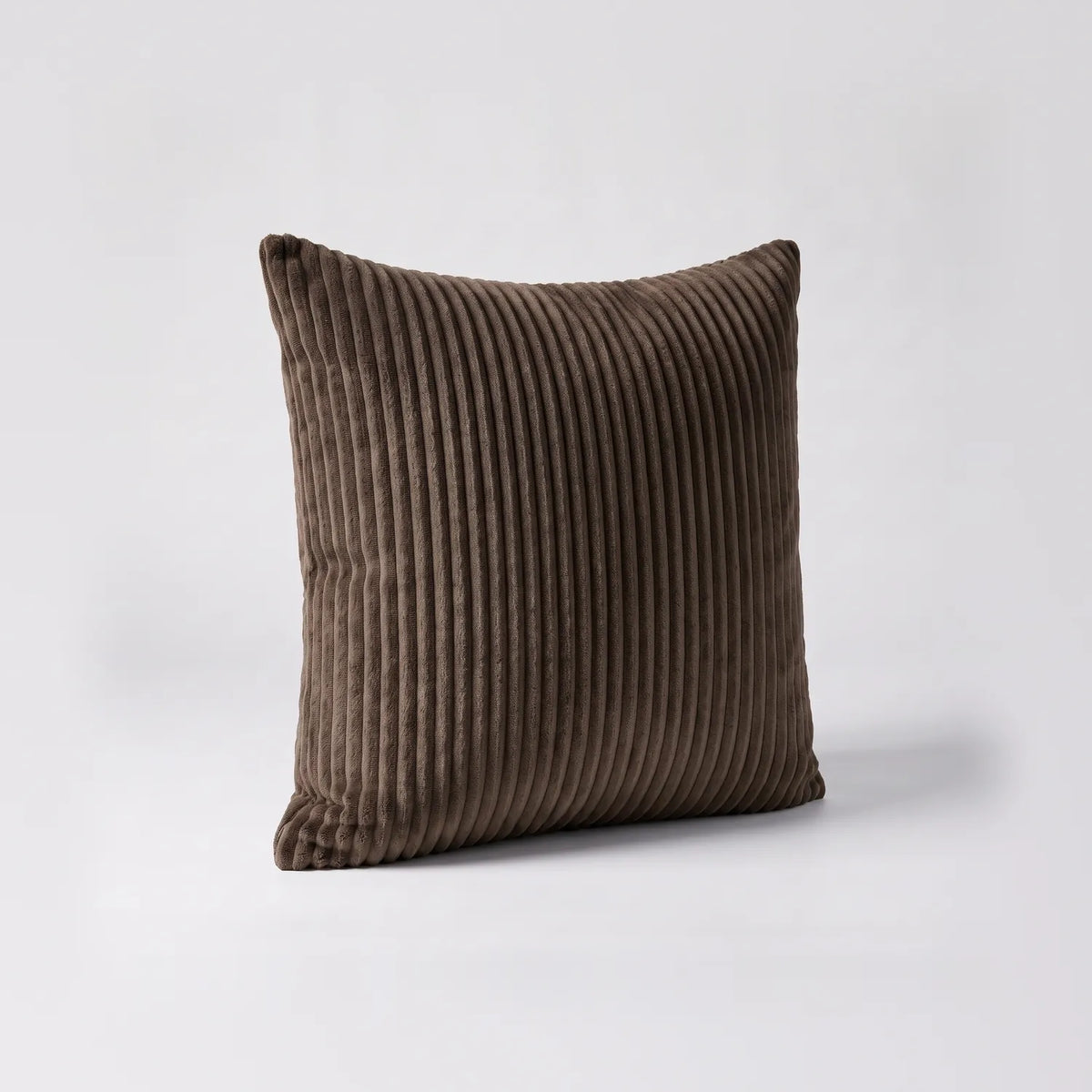 Throw Pillow - Mini Minky Chocolate - studio photo on white #Size_18"