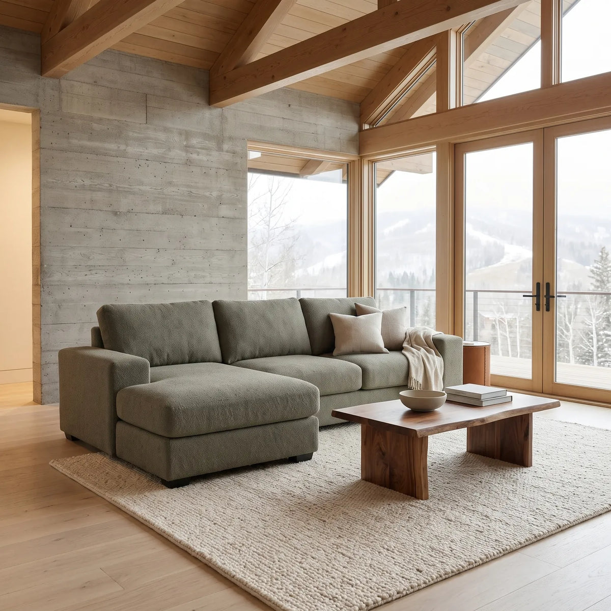 Two-Piece Chaise Sectional - Cuddle Moss - hero #Orientation_Left-Hand Facing