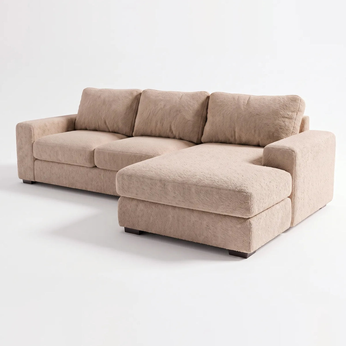 Two-Piece Chaise Sectional - Cuddle Natural - studio photo on white #Orientation_Right-Hand Facing #vera_main