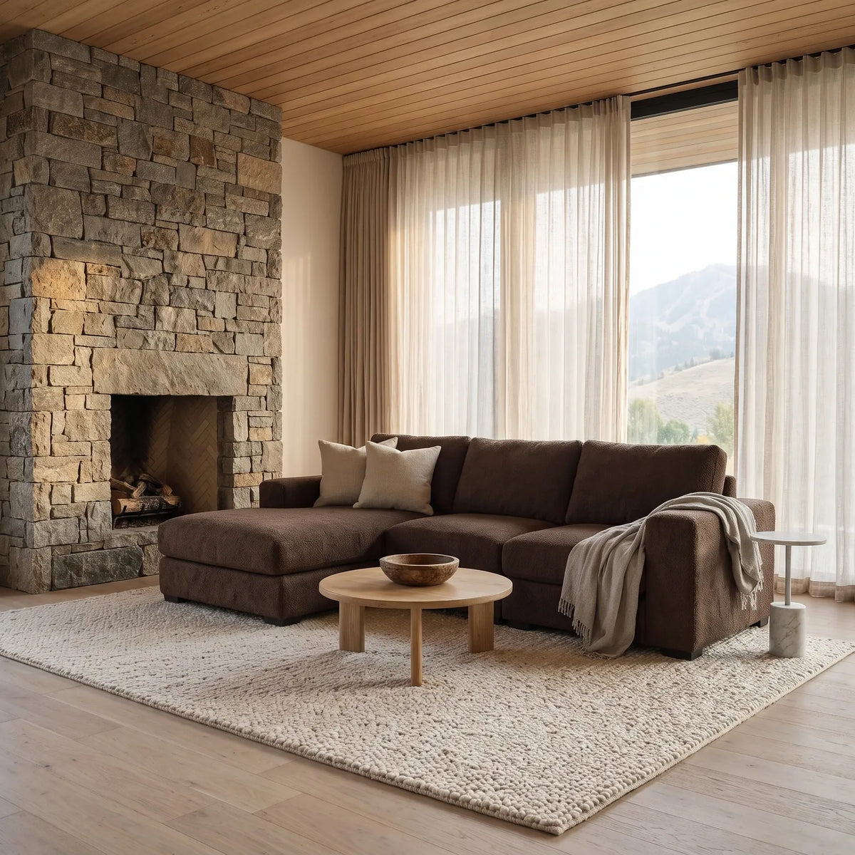 Two-Piece Chaise Sectional - Cuddle Umber Oversized - hero #Orientation_Left-Hand Facing