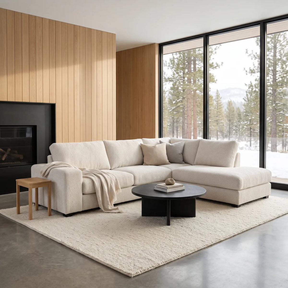 Two-Piece Infinity Sectional - Cuddle Bone Oversized - hero #Orientation_Right-Hand Facing