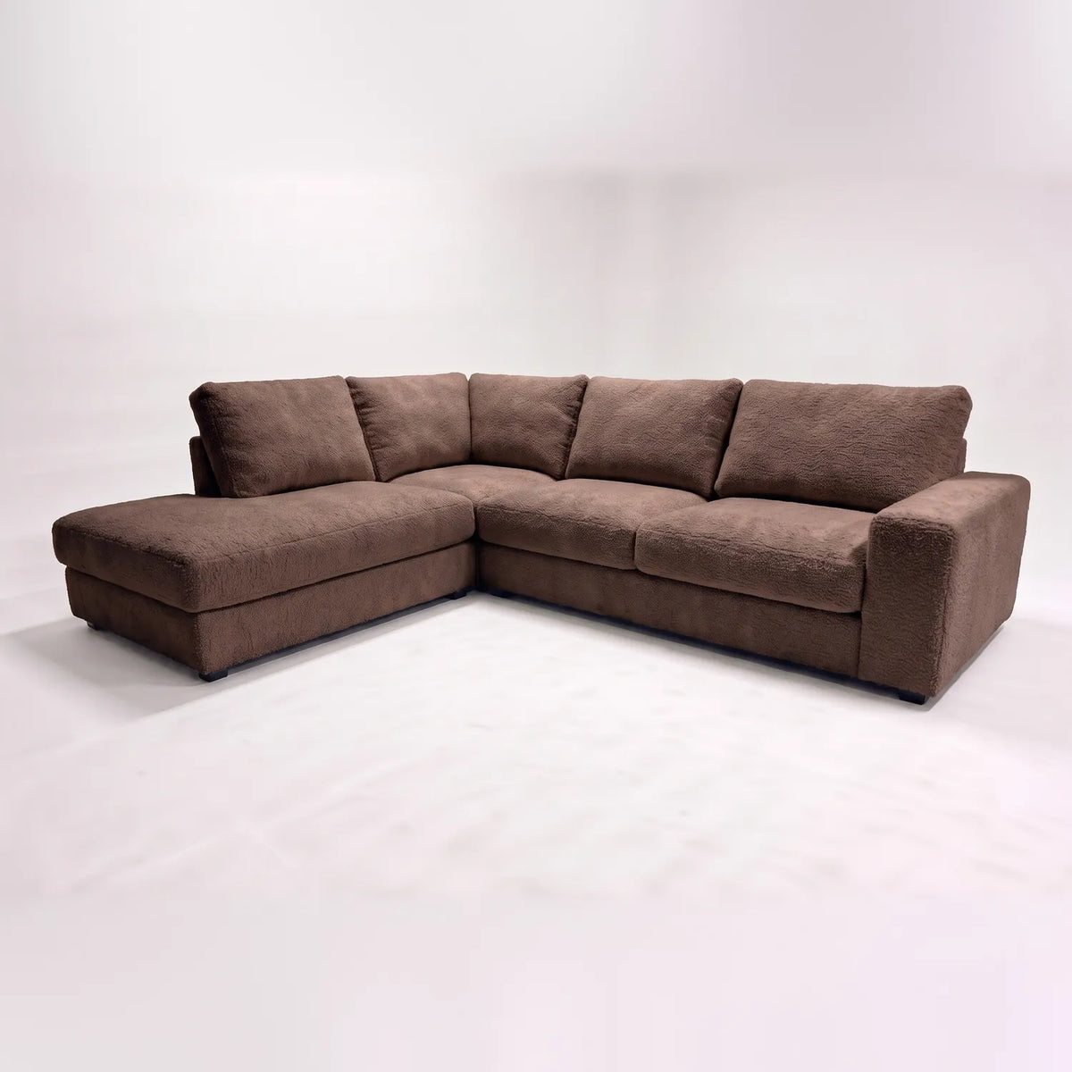Two-Piece Infinity Sectional - Cuddle Chocolate Oversized - studio photo on white #Orientation_Left-Hand Facing