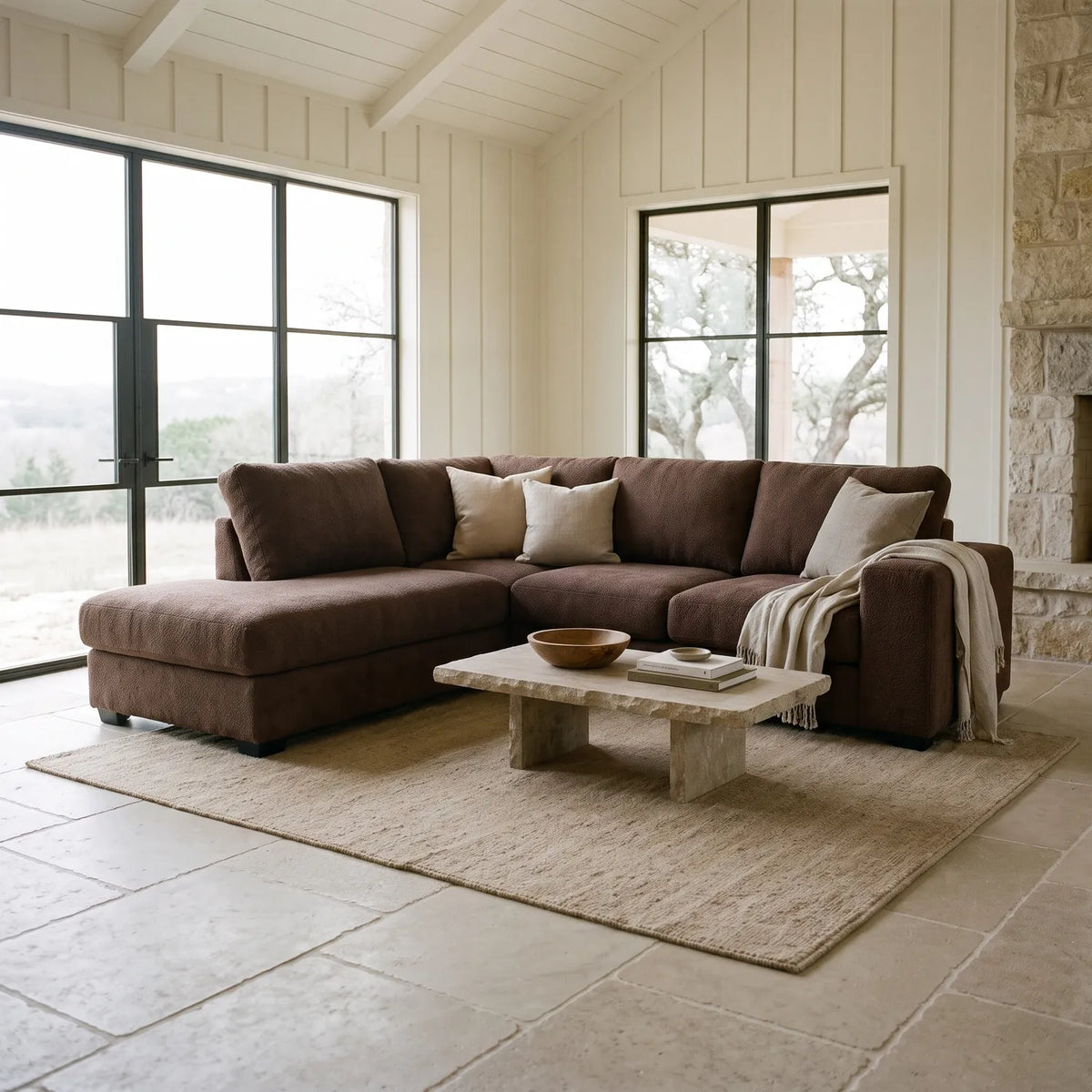 Two-Piece Infinity Sectional - Cuddle Chocolate - hero #Orientation_Left-Hand Facing