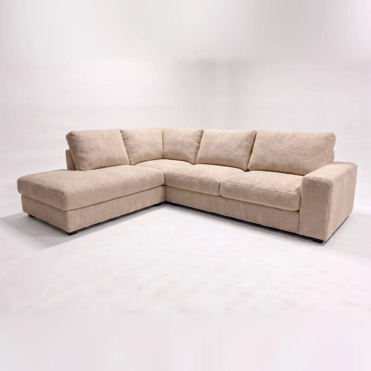 Two-Piece Infinity Sectional - Cuddle Natural Oversized - studio photo on white #Orientation_Left-Hand Facing