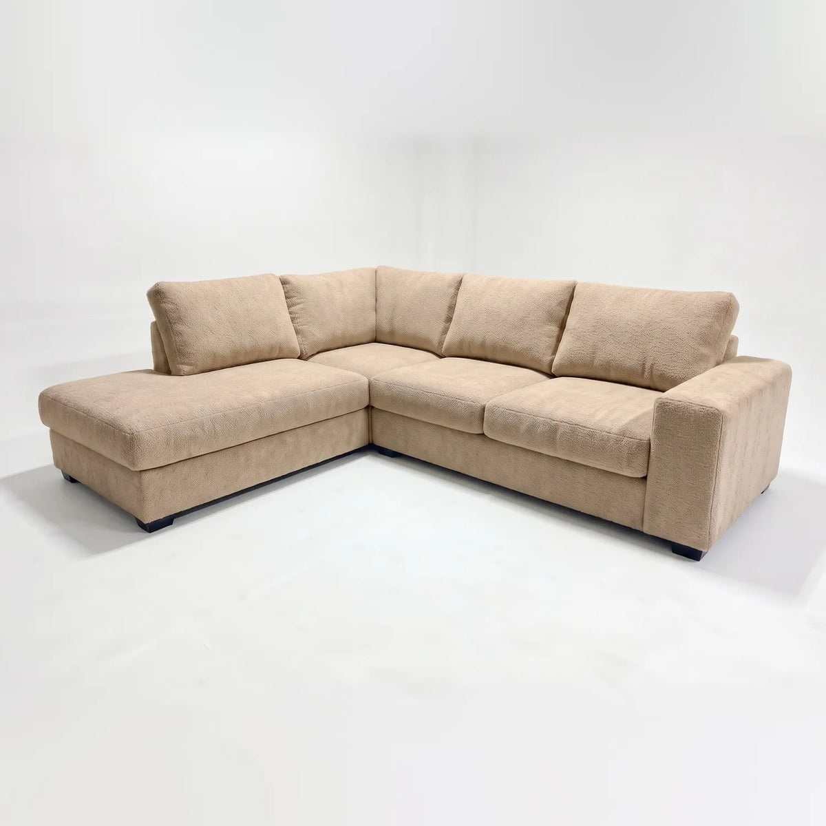 Two-Piece Infinity Sectional - Cuddle Natural - studio photo on white #Orientation_Left-Hand Facing