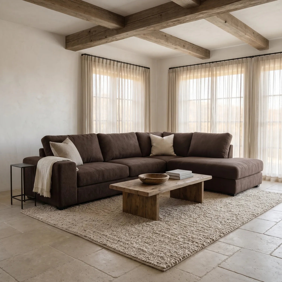 Two-Piece Infinity Sectional - Cuddle Umber Oversized - hero #Orientation_Right-Hand Facing