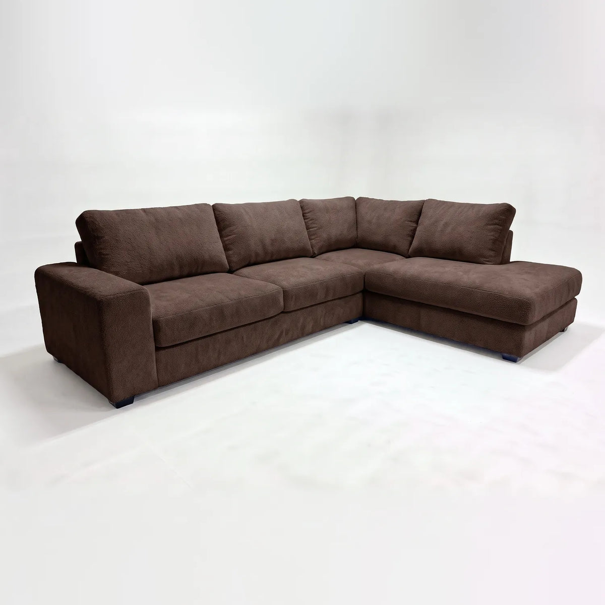 Two-Piece Infinity Sectional - Cuddle Umber Oversized - studio photo on white #Orientation_Right-Hand Facing #vera_main