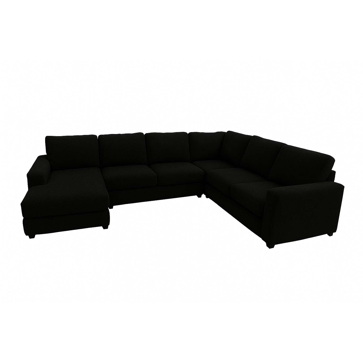 Black Halworth Three-Piece Sectional