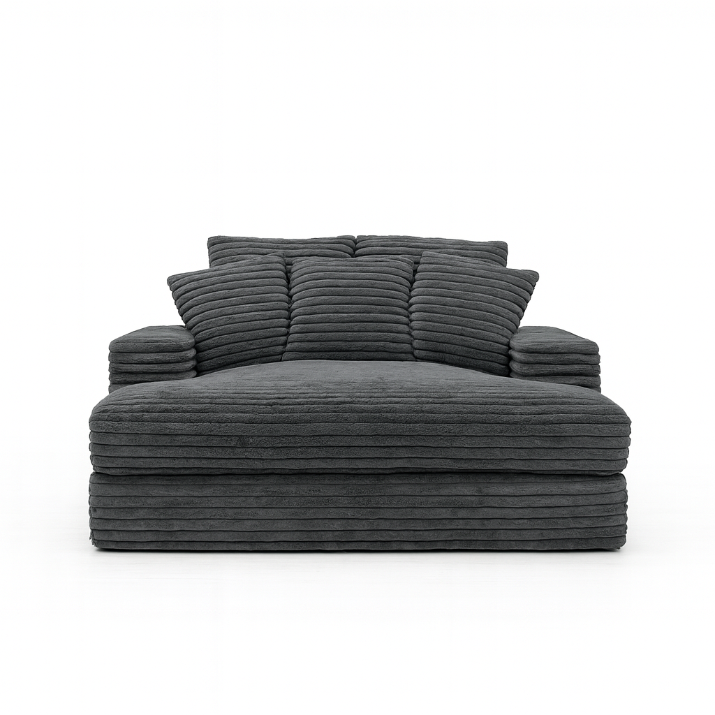 Minky Grey Chaise Lounger